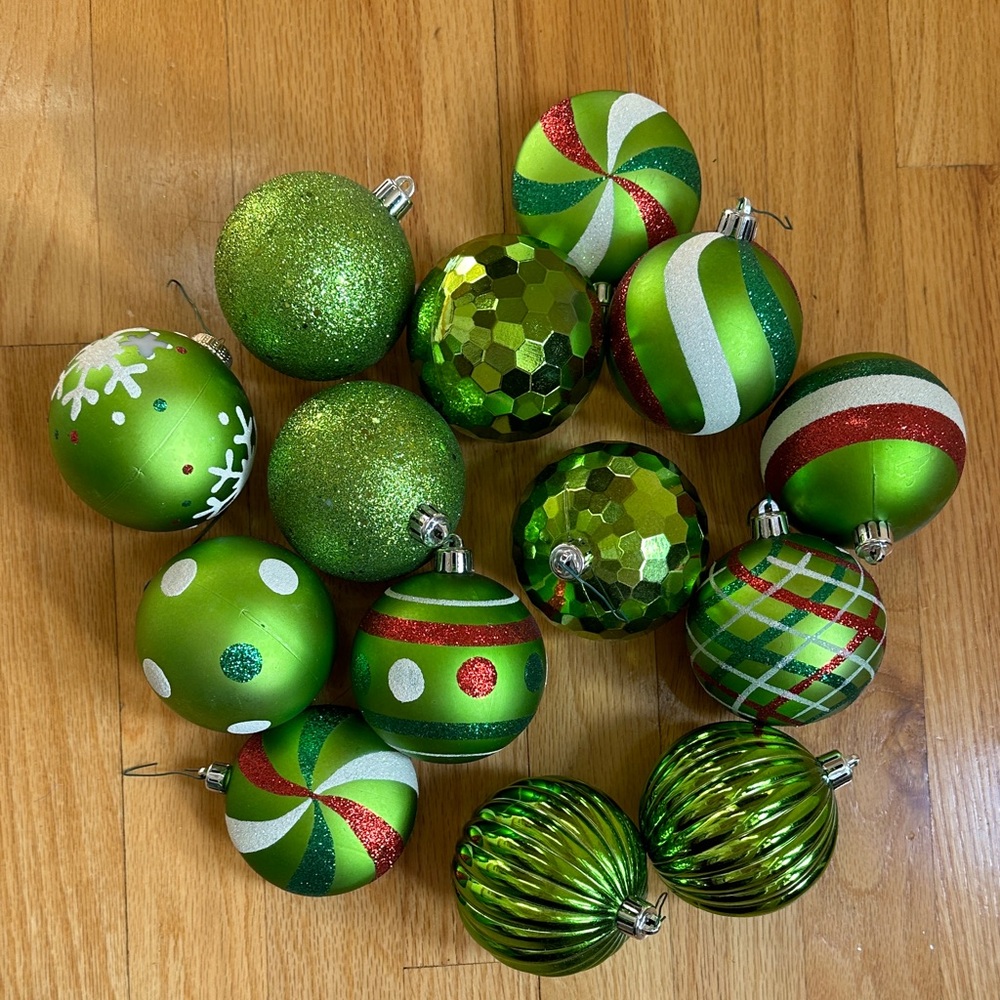 Shatterproof 3" Christmas Ornaments - Set of 15